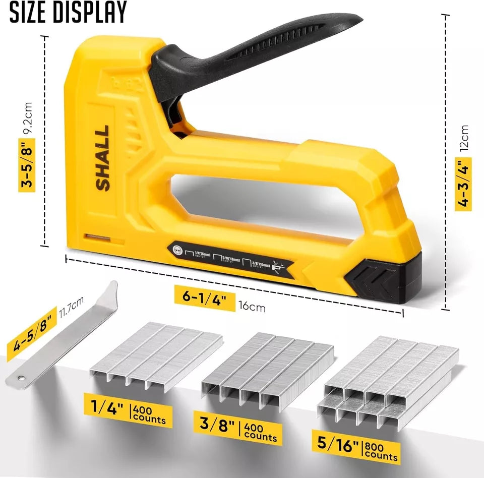 Staple Gun with 1600 JT21 Staples & Remover – Perfect for Crafts, DIY, and Decor