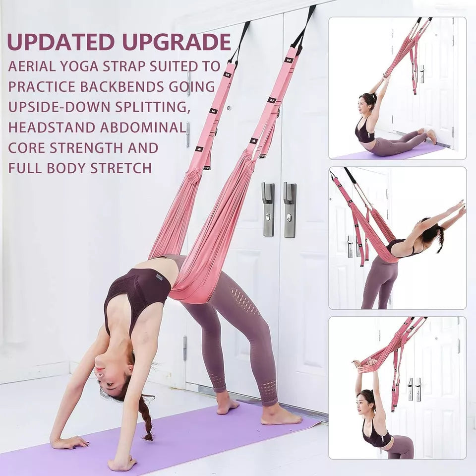 Ultimate Yoga Stretching Strap with Door Anchor & Resistance Ropes