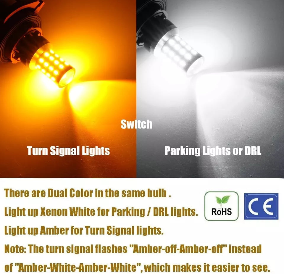 Super Bright 3157 4157 3155 3457 Switchback LED Bulbs with Projector Replacement