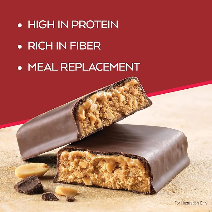 Atkins Chocolate Peanut Butter Meal Bars, High Fiber, 16g of Protein 15 ct.