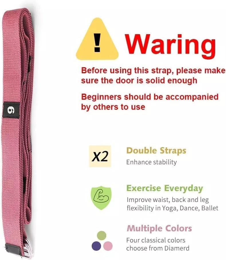 Ultimate Yoga Stretching Strap with Door Anchor & Resistance Ropes
