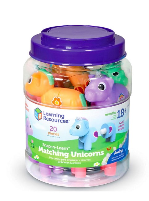Learning Resources Snap-N-Learn Matching Unicorns, Mixed Media