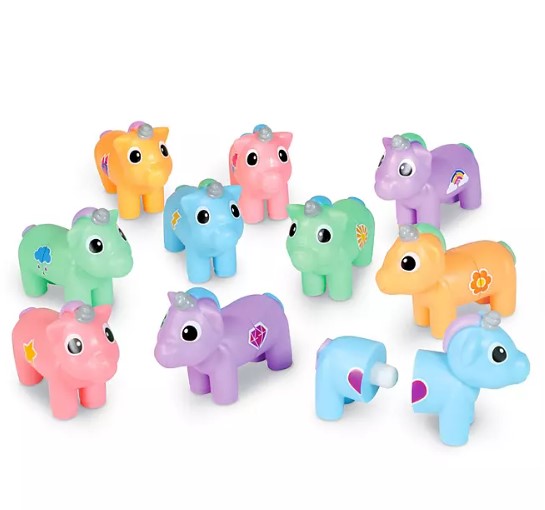Learning Resources Snap-N-Learn Matching Unicorns, Mixed Media