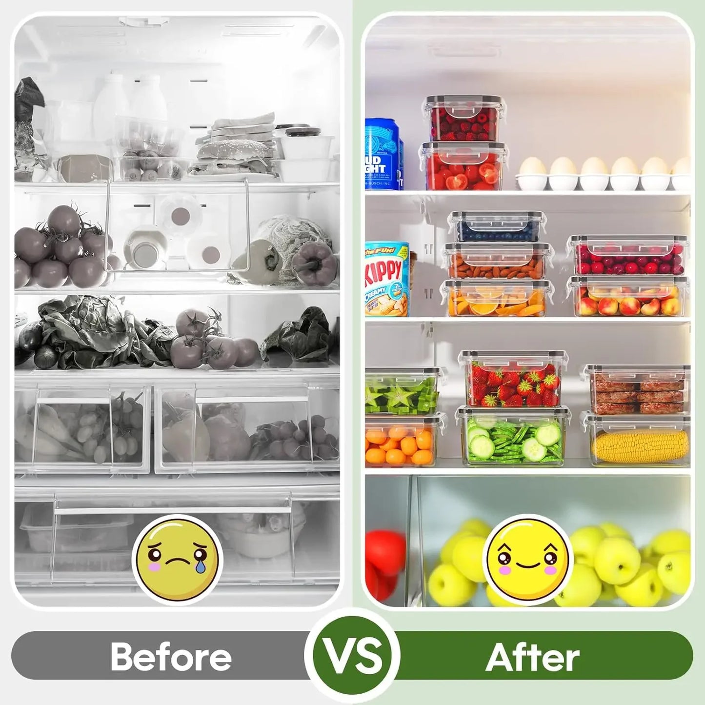 Food Storage Containers with Lids(25 Containers & 25 Lids)