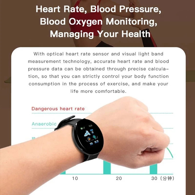 Connected Watch Children Smart Watch Fitness Tracker Sport Wristband Heart Rate Monitor Blood Bracelet Child Boy Girl Watches