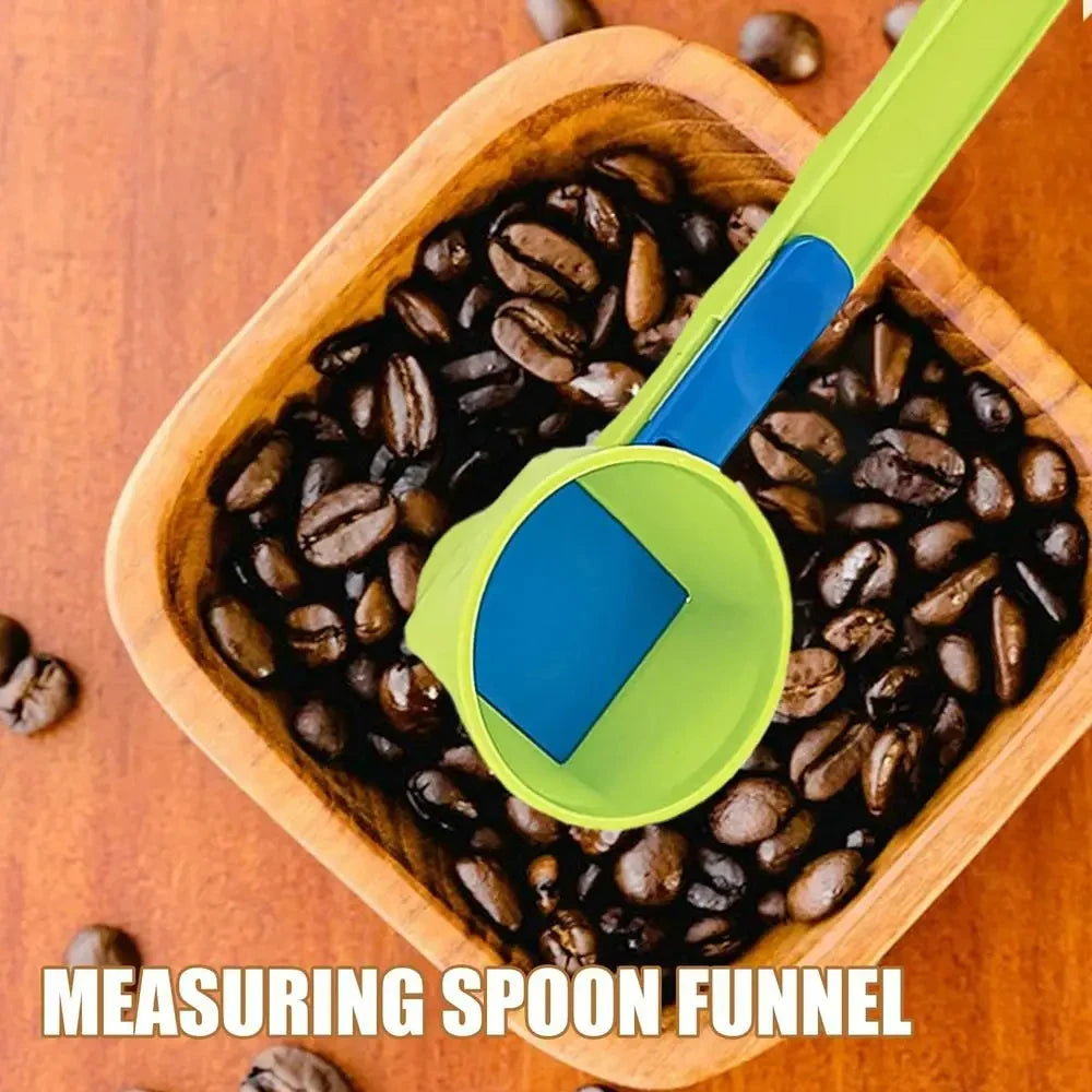Coffee Scoop Funnel For Flling Reusable K-cup Coffee Pot Coffee Spoon Sliding Design Measuring Spoon Kitchen Accessories