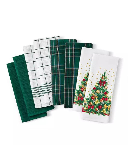 Member's Mark Holiday 8-Piece Kitchen Towel Set, Christmas Tree