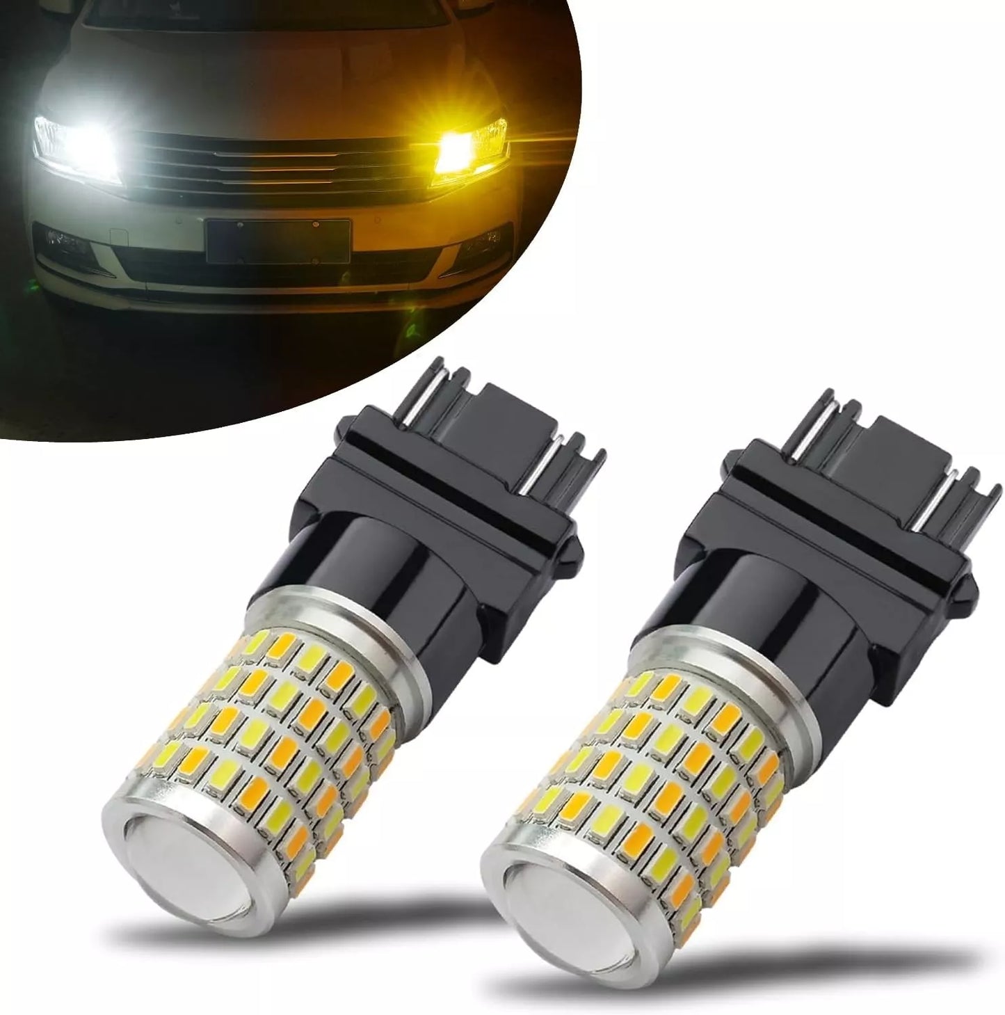 Super Bright 3157 4157 3155 3457 Switchback LED Bulbs with Projector Replacement