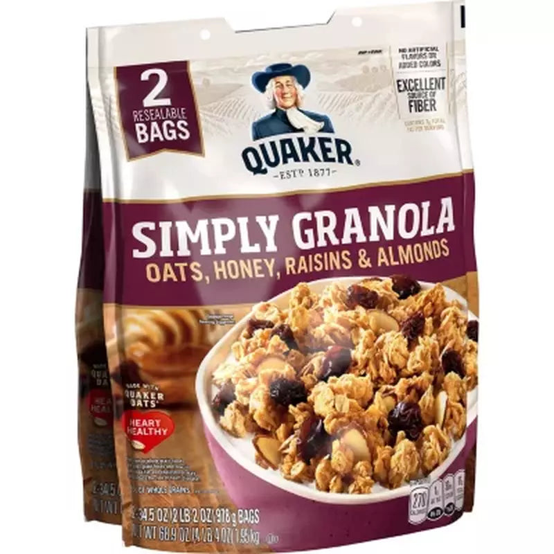Quaker Simply Granola, 34.5 oz., 2 pk