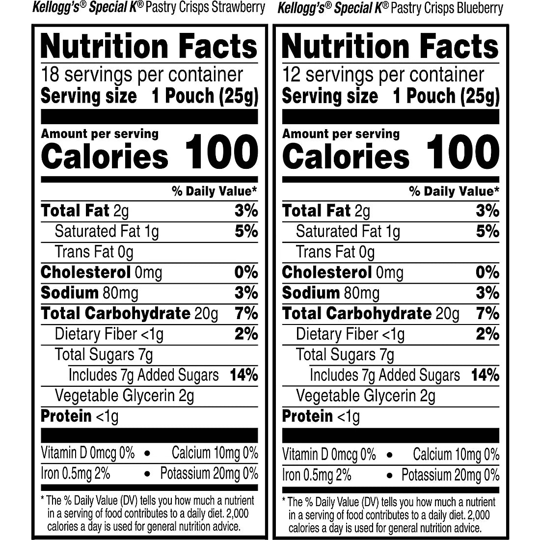 Kellogg's Special K Pastry Crisps Breakfast Bars Variety Pack, 60 pk.