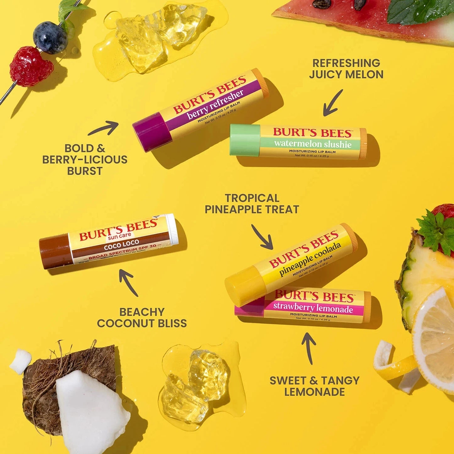 Burt’s Bees Drink Inspired Lip Balm Pack, Limited Edition 10 pk.