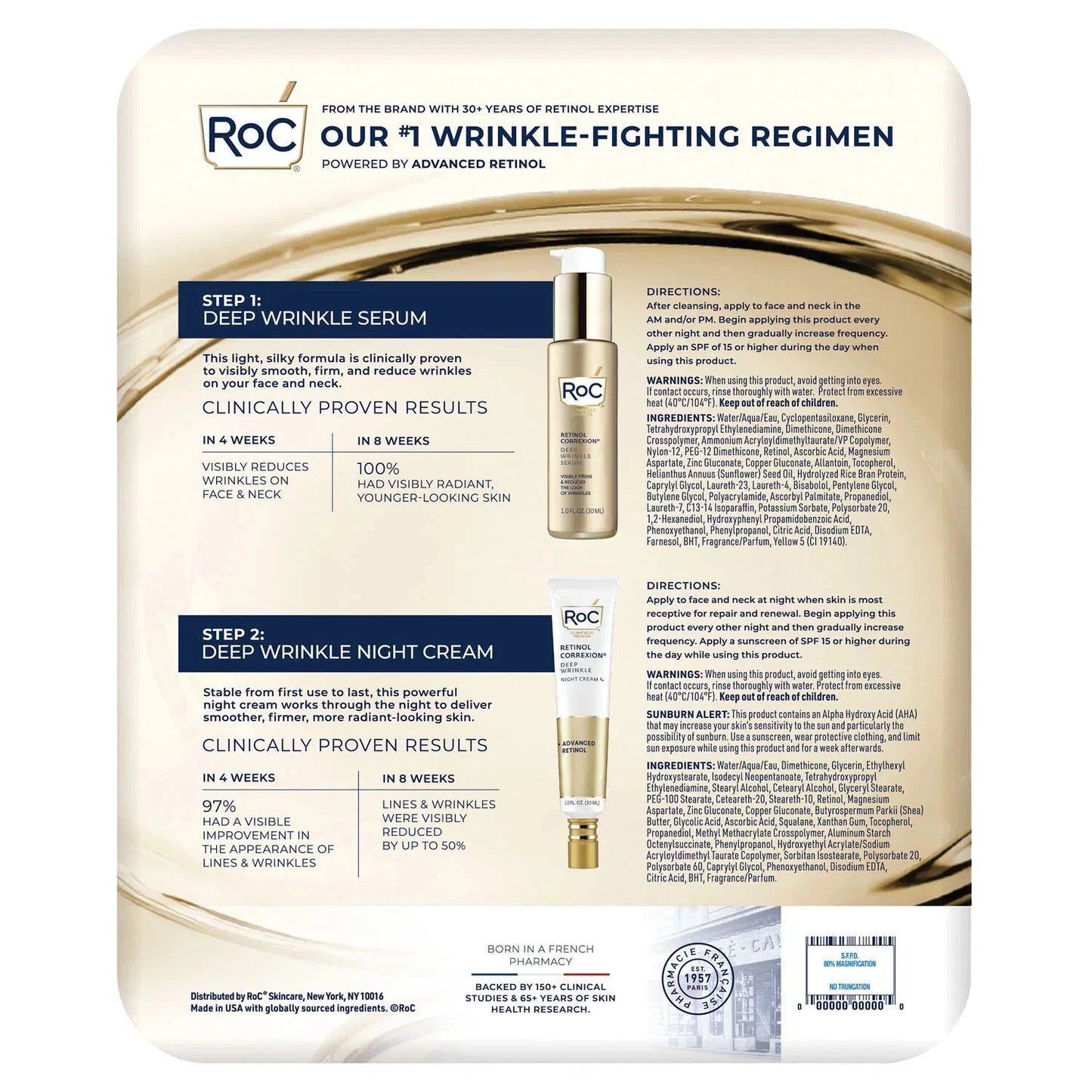 RoC Retinol Deep Wrinkle Serum & Night Cream Kit