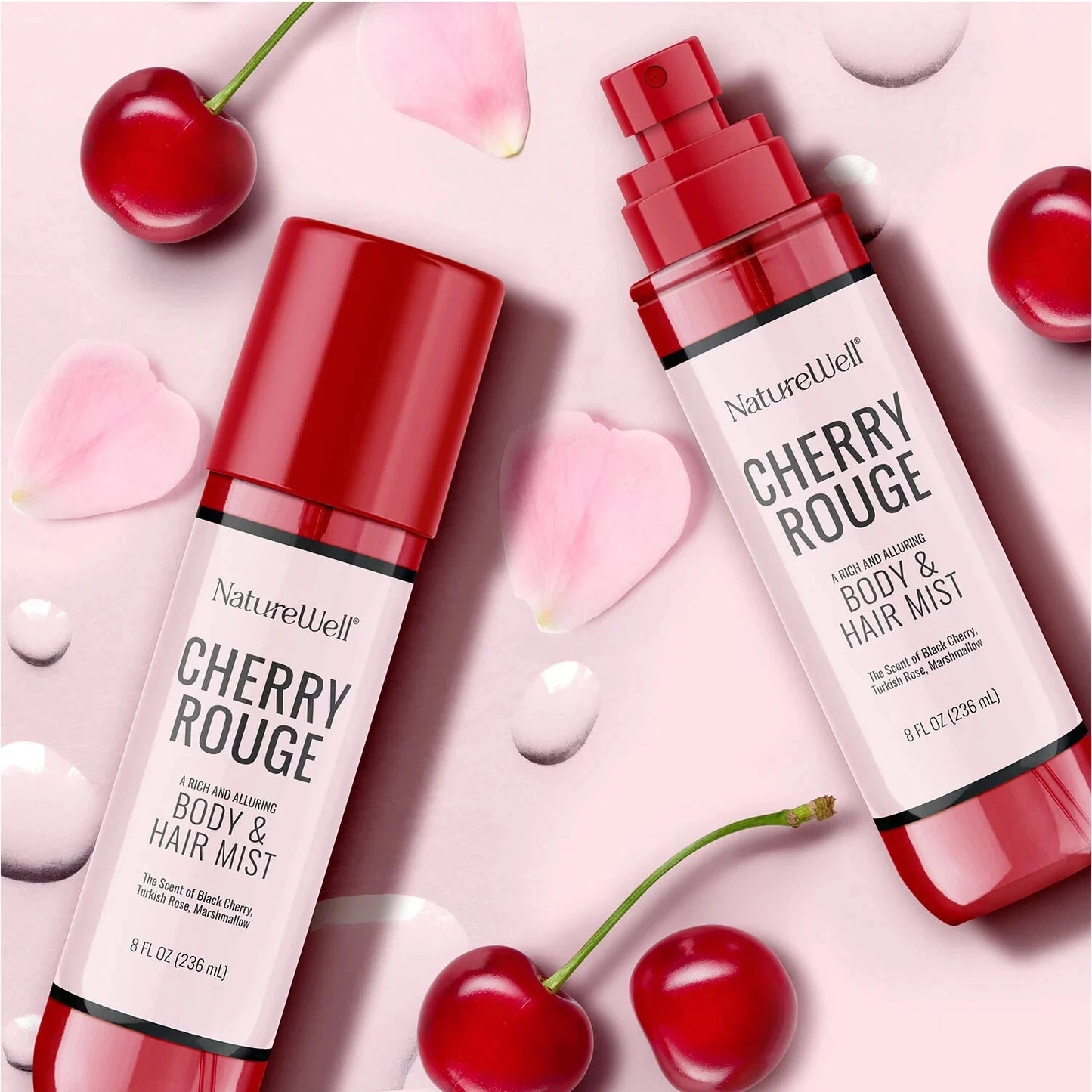 NatureWell Cherry Rouge Body & Hair Mist and Body Cream Kit