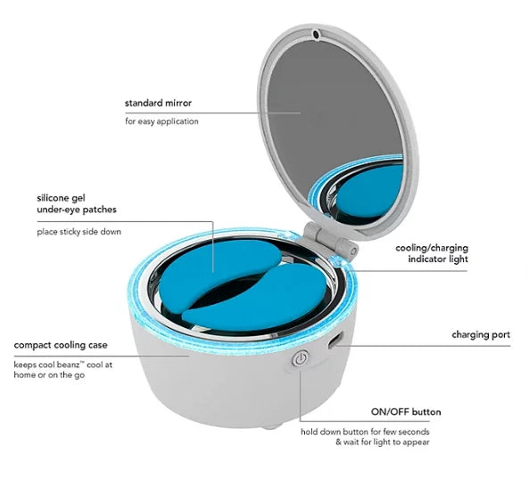 skn by conair Cool Beanz Reusable Under-Eye Gel Patches, FP01