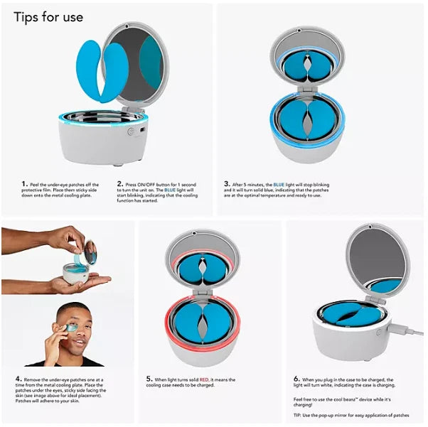 skn by conair Cool Beanz Reusable Under-Eye Gel Patches, FP01