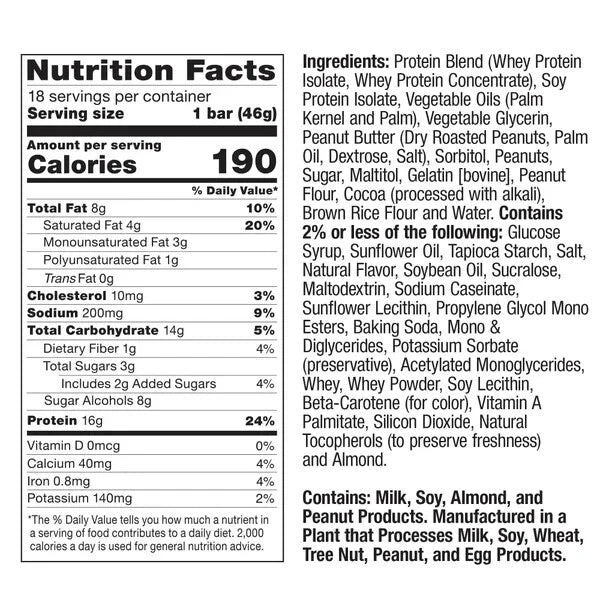 Chef Robert Irvine's FITCRUNCH High Protein Baked Bars, Variety Pack 18 ct.