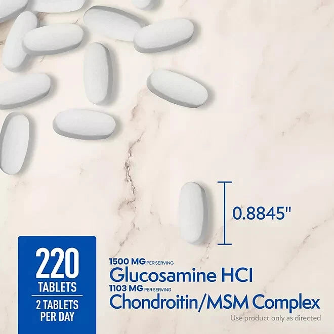 Member’s Mark Glucosamine HCl and Chondroitin/MSM Complex Tablets, 220 ct.