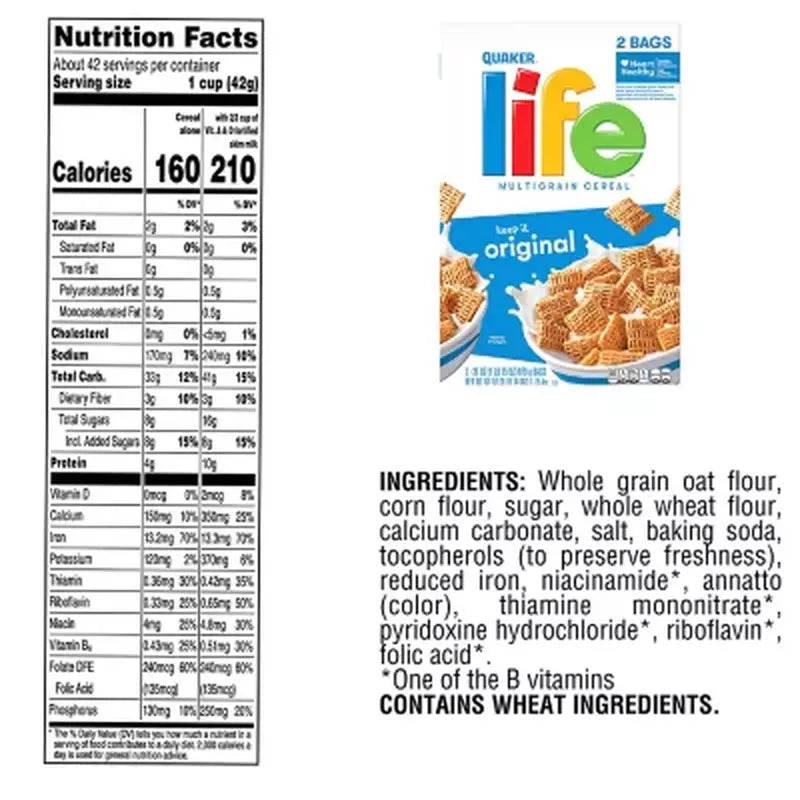 Life Multigrain Cereal, 62 oz.