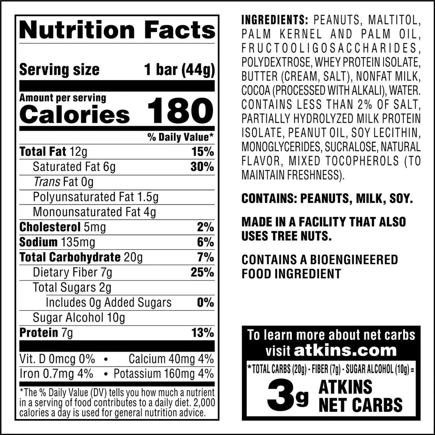 Atkins Anytime Snacks, Snack Bar, Caramel Chocolate Nut Roll, 18 ct.
