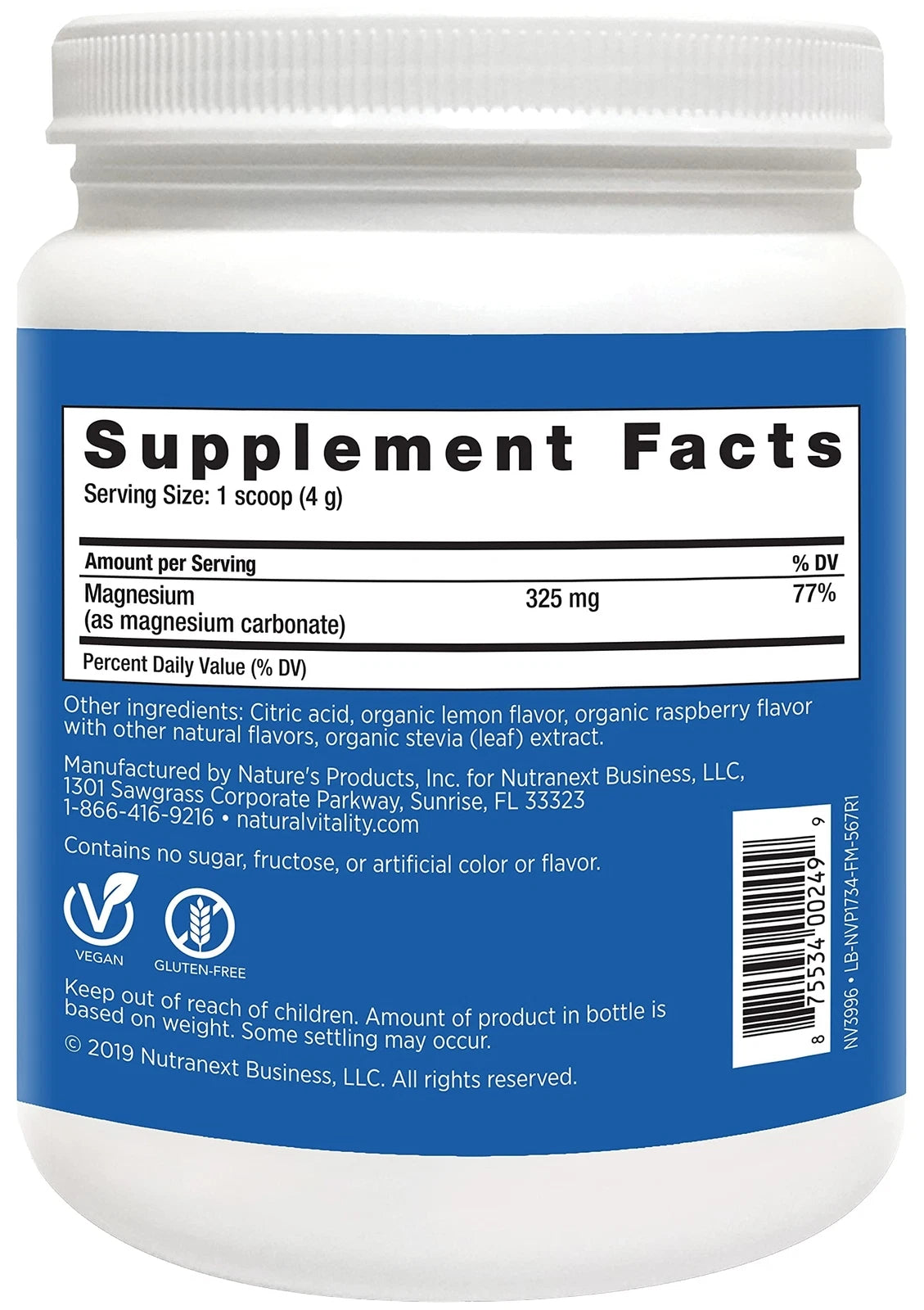 Natural Vitality Calm The Anti-Stress Dietary Supplement Powder, Raspberry Lemon 20 oz