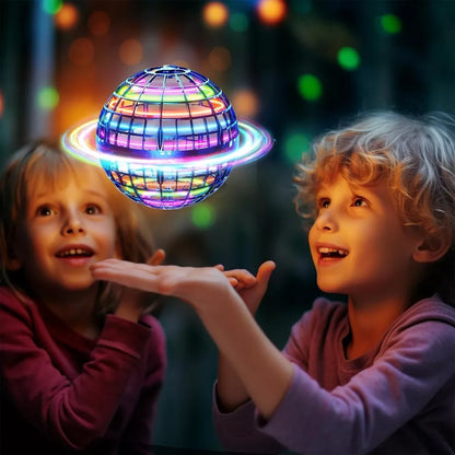 Flying Orb Ball (Blue, 2024 Upgraded) with Dazzling Lights, Magic Hover Spinner