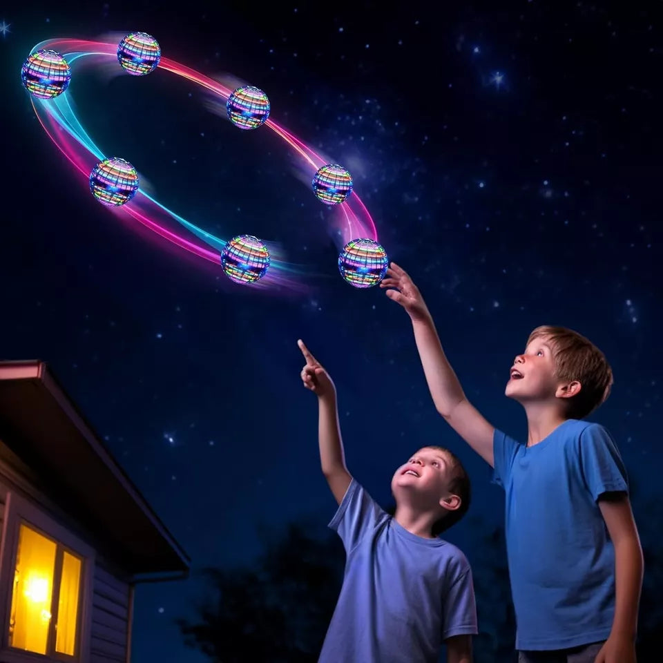 Flying Orb Ball (Blue, 2024 Upgraded) with Dazzling Lights, Magic Hover Spinner