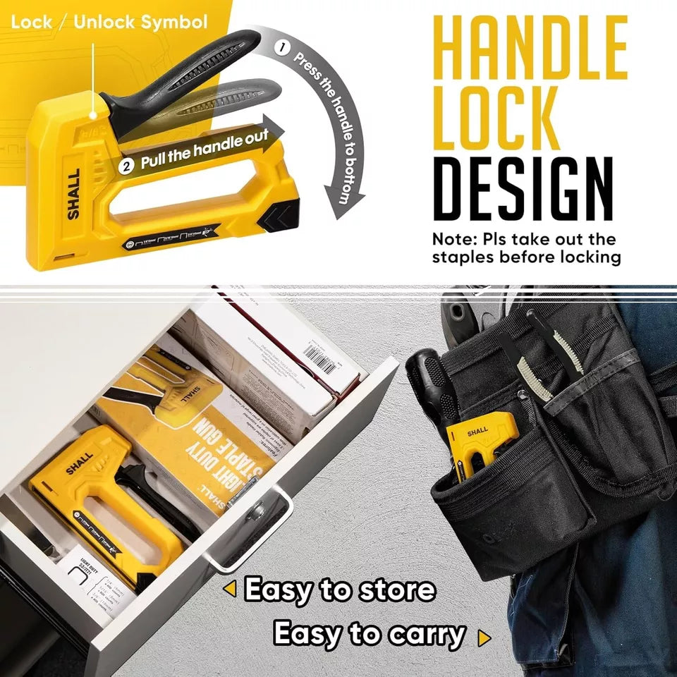 Staple Gun with 1600 JT21 Staples & Remover – Perfect for Crafts, DIY, and Decor