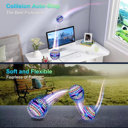 Flying Orb Ball (Blue, 2024 Upgraded) with Dazzling Lights, Magic Hover Spinner