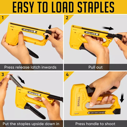 Staple Gun with 1600 JT21 Staples & Remover – Perfect for Crafts, DIY, and Decor