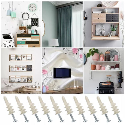 104 Pcs Drywall Anchors & Screws for Strong Mounting & Hanging Solutions