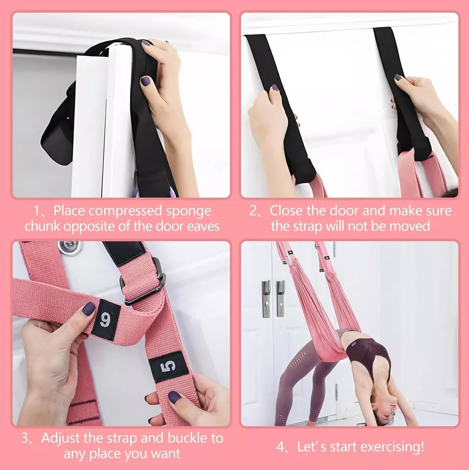 Ultimate Yoga Stretching Strap with Door Anchor & Resistance Ropes