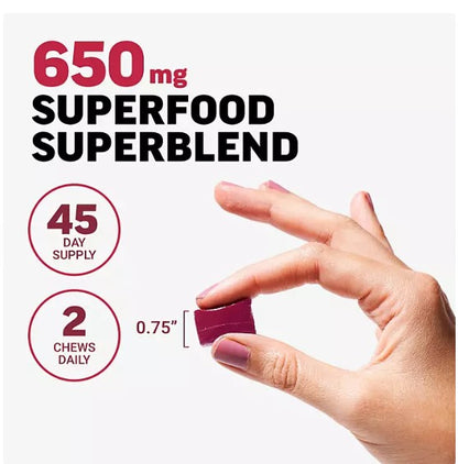 Force Factor Total Beets, Beet Root Superfood Soft Chews, Acai Berry 90 ct.