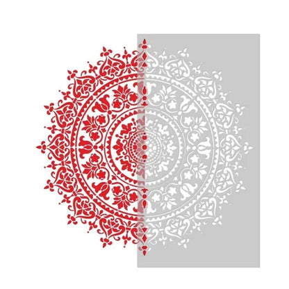 Mandala Auxiliary Painting Template Large Reusable Stencil for Floor Wall Tile Fabric Furniture Painting Accessory Drawing Decor