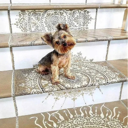 Mandala Auxiliary Painting Template Large Reusable Stencil for Floor Wall Tile Fabric Furniture Painting Accessory Drawing Decor