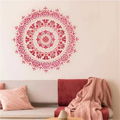 Mandala Auxiliary Painting Template Large Reusable Stencil for Floor Wall Tile Fabric Furniture Painting Accessory Drawing Decor