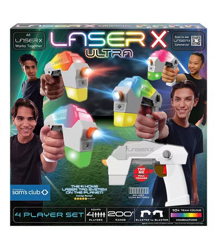 Laser X Ultra 200' Laser Tag Blaster, 4 pk.