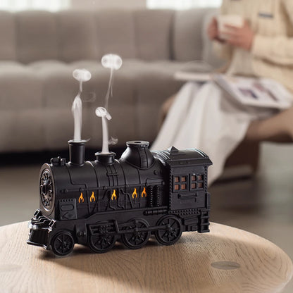 Mini Train Shape Aromatherapy Essential Oil Atomizer 300ml Ultrasonic Cool Mist Diffuser with Lamp Aroma Air Humidifier for Home