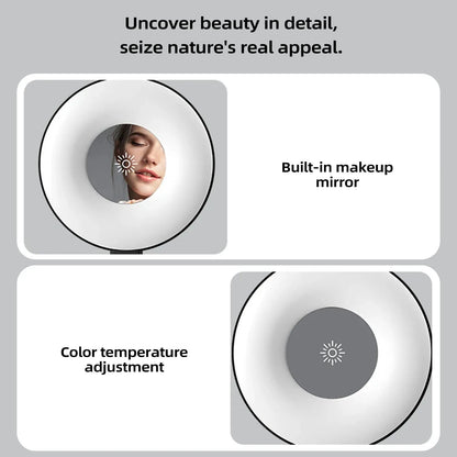 Magnetic Selfie Ring Light Smartphone Magnetic Fill Light Mini Pocket Selfie Light for iPhone XIAOMI HUAWEI SAMSUNG 2500K-9000K