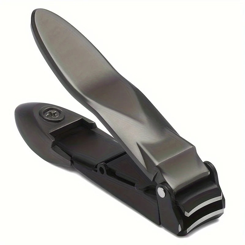 1-piece Nail Clippers for Men with Catcher -Sharp Heavy Duty Self-Collecting Nail Cutters with Ergonomic Lever Keep Fingernails