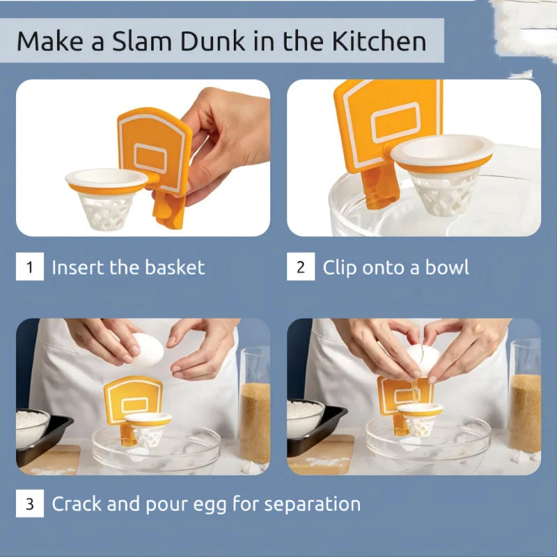 Egg Separators Food Grade Plastic Basketball Rim Egg Yolk White Separation kitchen gadget Egg Yolk White Filter