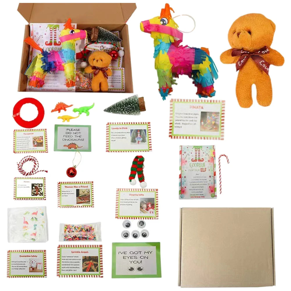 2024 Elf Kit 12/24 Days of Christmas Fun Elf Activities Props Elf on The Shelf Kit Gift for The Children Friends Family