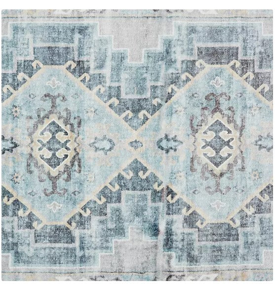 Member's Mark Everwash Washable Runner, 2'6"x 7', Infinite Blue