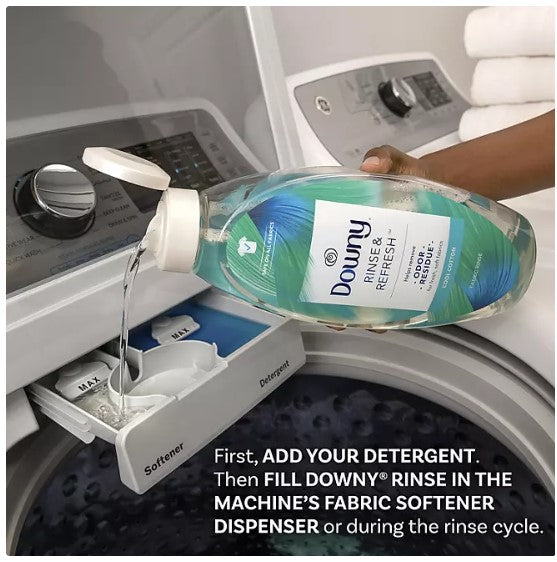 Downy Rinse & Refresh Laundry Fabric Rinse, Cool Cotton, 3 ct., 76.5 fl. oz.