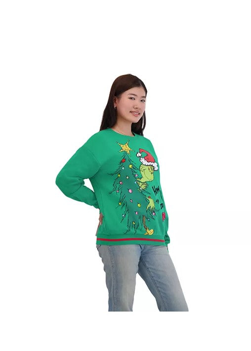 Grinch Adult Holiday Themed Sweatshirt