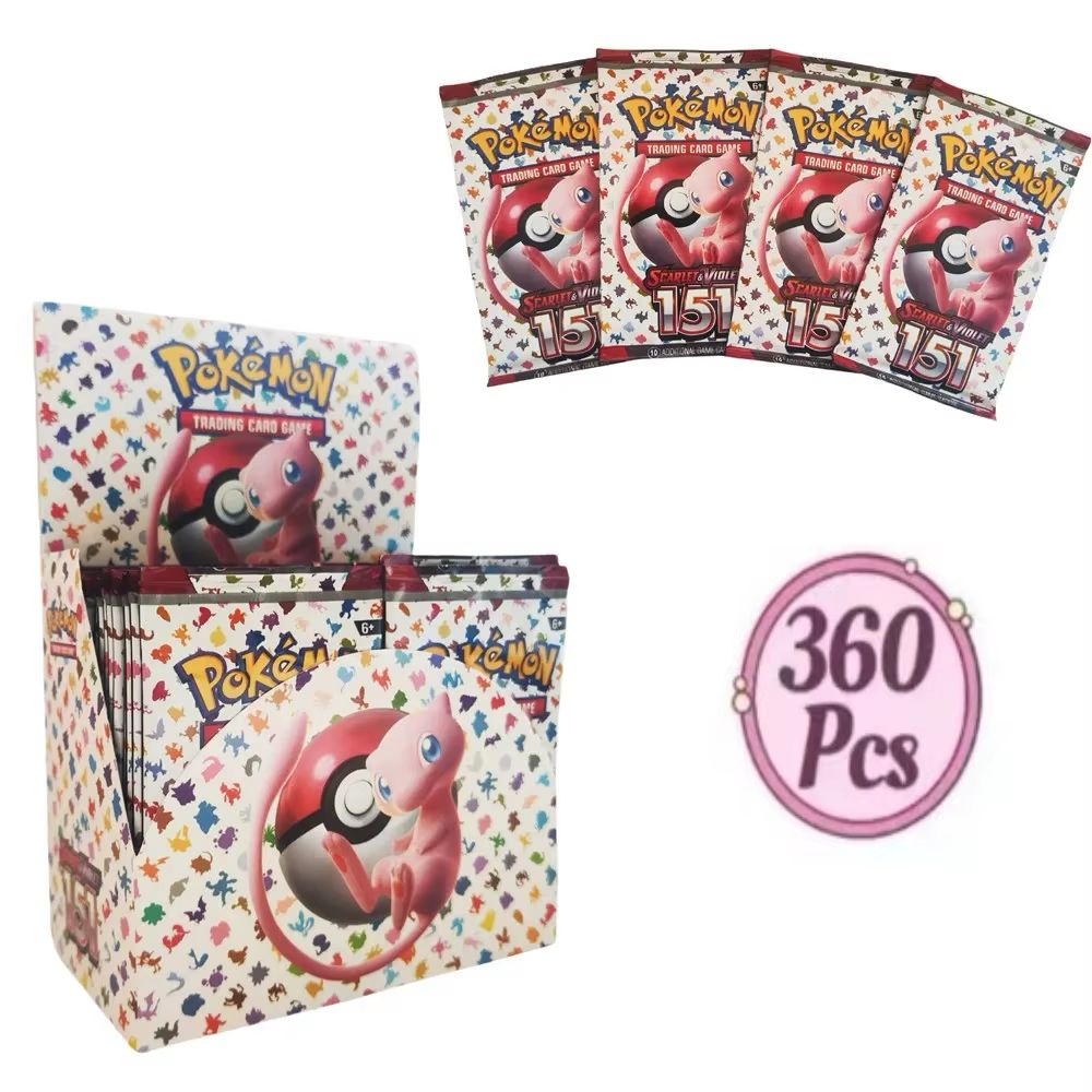 360Pcs English Pokemon SCARLET&VIOLE 151 Card Shining Fates Style Booster Battle Carte Trading Game Collection Cards Toys Kids Gift