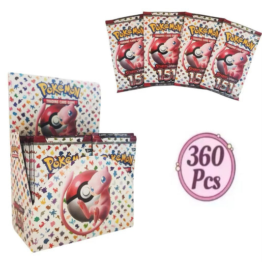 360Pcs English Pokemon SCARLET&VIOLE 151 Card Shining Fates Style Booster Battle Carte Trading Game Collection Cards Toys Kids Gift