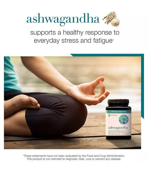 Youtheory Ashwagandha 1000 mg Vegetarian Capsules 150 ct.