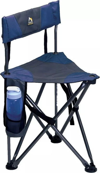 Quik-E-Seat | Portable, Folding Tripod Chair with Drink Holder and Padded