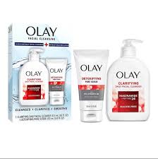 Olay Facial Cleanser and Detoxifying Pore Scrub Duo Kit