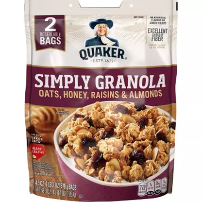 Quaker Simply Granola, 34.5 oz., 2 pk